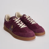 Sneakers uomo in suede e pelle bordeaux 809973707 003 RALPH LAUREN 