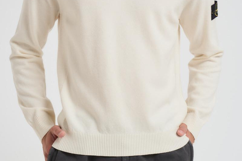 Maglia uomo girocollo panna 5100001 S00A1V0093 STONE ISLAND 