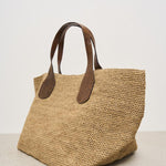 Borsa donna Tokyo in rafia beige TOKYOII TEA IBELIV 