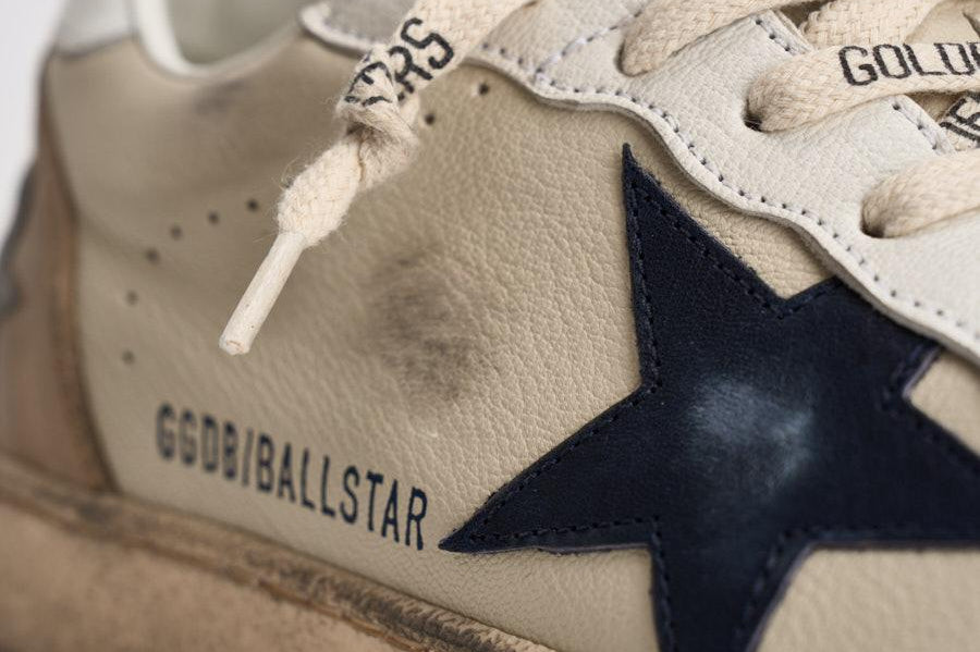 Sneakers uomo Ball Star beige e tortora GMF00117 F00872283406 GOLDEN GOOSE 