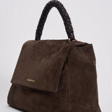 Borsa donna Sveva Peach Media a spalla in suede con tracolla moro BT2006PEO TMORO ORCIANI 