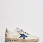 Sneakers uomo Ball Star bianco e blu GMF00117 F00757111660 GOLDEN GOOSE 