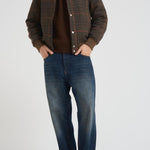 Bomber uomo college tartan marrone 1000565 826 LES DEUX 