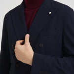 Giacca uomo doppiopetto blu notte 2845 557171 L.B.M. 