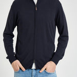 Maglia uomo fullzip blu notte M040224 151 ACCADEMIE TESSILI 