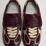 Sneakers donna stile vintage in pelle bordeaux e S100829 05 ALOHAS 