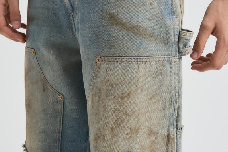 Jeans uomo Journey denim chiaro e sabbia GMP01942 P00208350491 GOLDEN GOOSE 