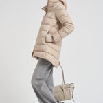 Piumino donna in nylon midi beige PI0660D 1985 HERNO 