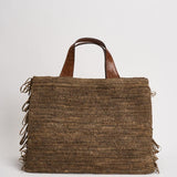 Borsa donna Onja in rafia marrone ONJA DARKTEA IBELIV 