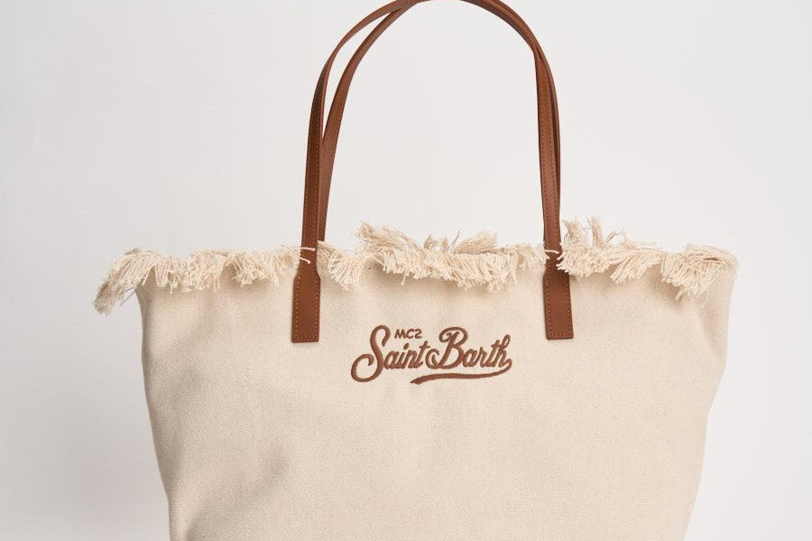 Borsa donna City in canvas ecru CBF0001 CANVAS1018 MC2 SAINT BARTH 
