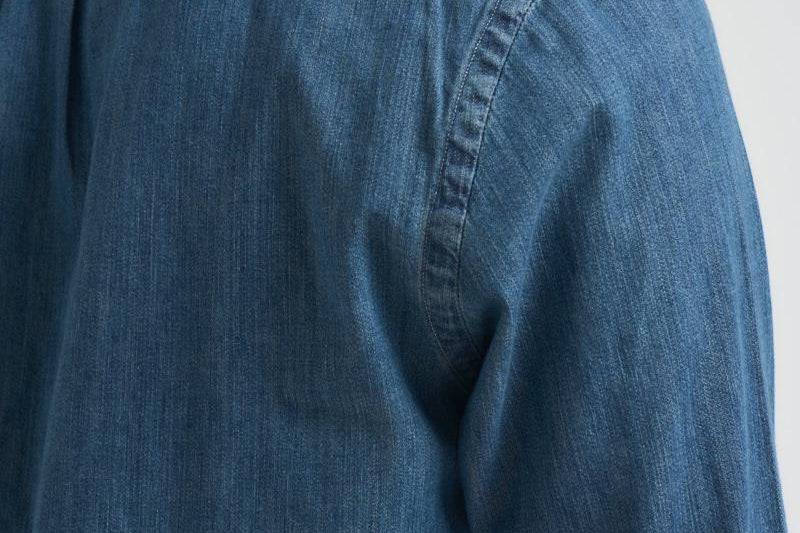 Camicia uomo in denim scuro Custom-Fit 710548539 001 RALPH LAUREN 