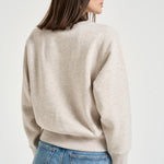 Felpa donna grigio e bordeuax 11677 BGI15OATMEAL ANINE BING 