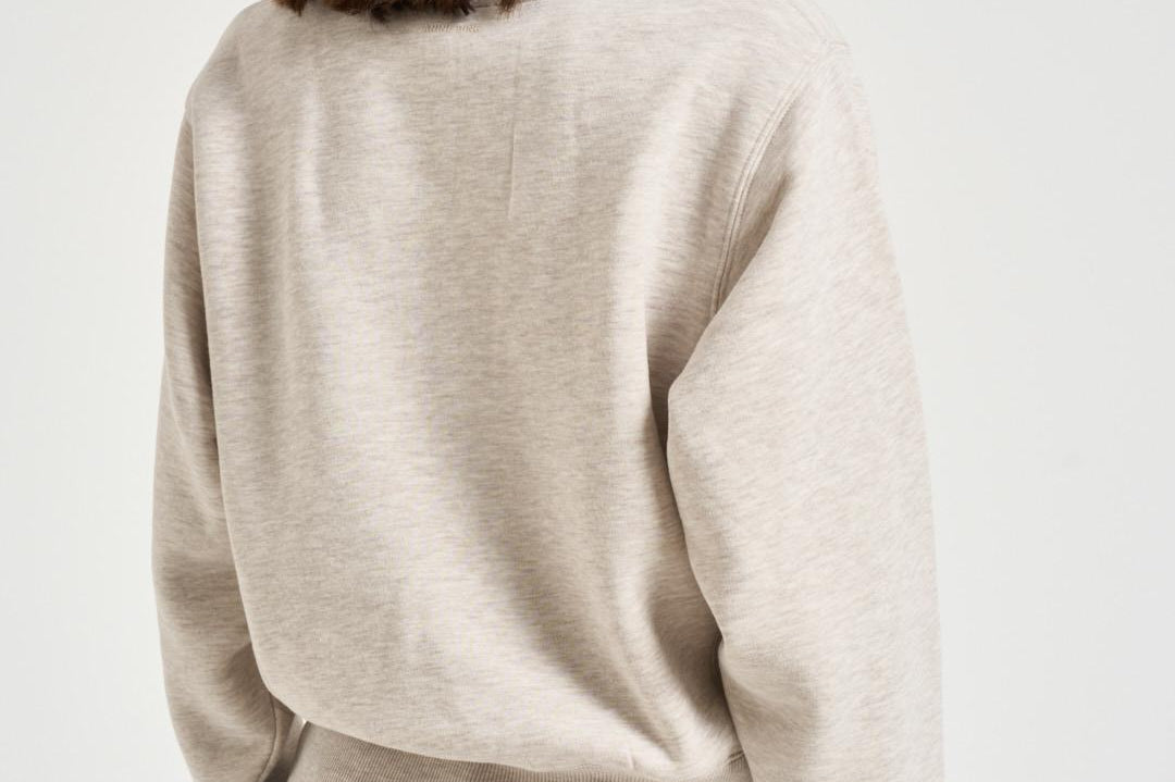 Felpa donna grigio e bordeuax 11677 BGI15OATMEAL ANINE BING 