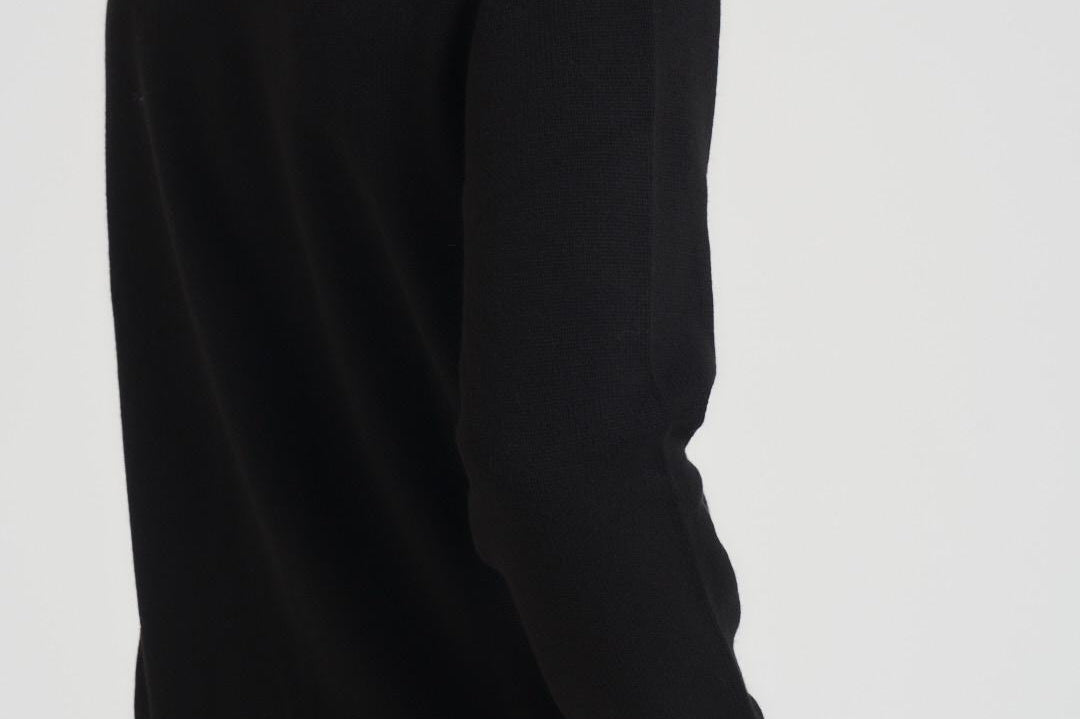 Maglione uomo girocollo nero Après ski rosso HERON APRBOTT00 MC2 SAINT BARTH 