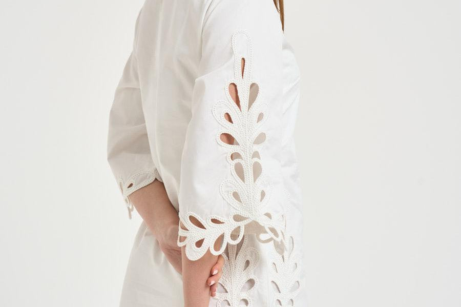 Abito donna corto bianco DEVA WHITE ANTIK BATIK 