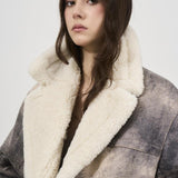 Giubbotto donna in ecomontone grigio vintage LOUISA 66325-9073GREY STAND STUDIO 