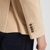 Giacca uomo doppiopetto in velluto panna CN4963 G1058 CIRCOLO 1901 