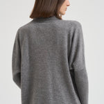 Dolcevita donna in cashmere grigio CLARA DARKHEATHERWAY ABSOLUT CASHMERE. 