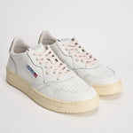 Sneakers uomo Medalist low bianca e tortora AULM LL27 AUTRY 