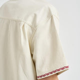 Camicia uomo a maniche corte panna SH227 CO215OW DROLE DE MONSIEUR 