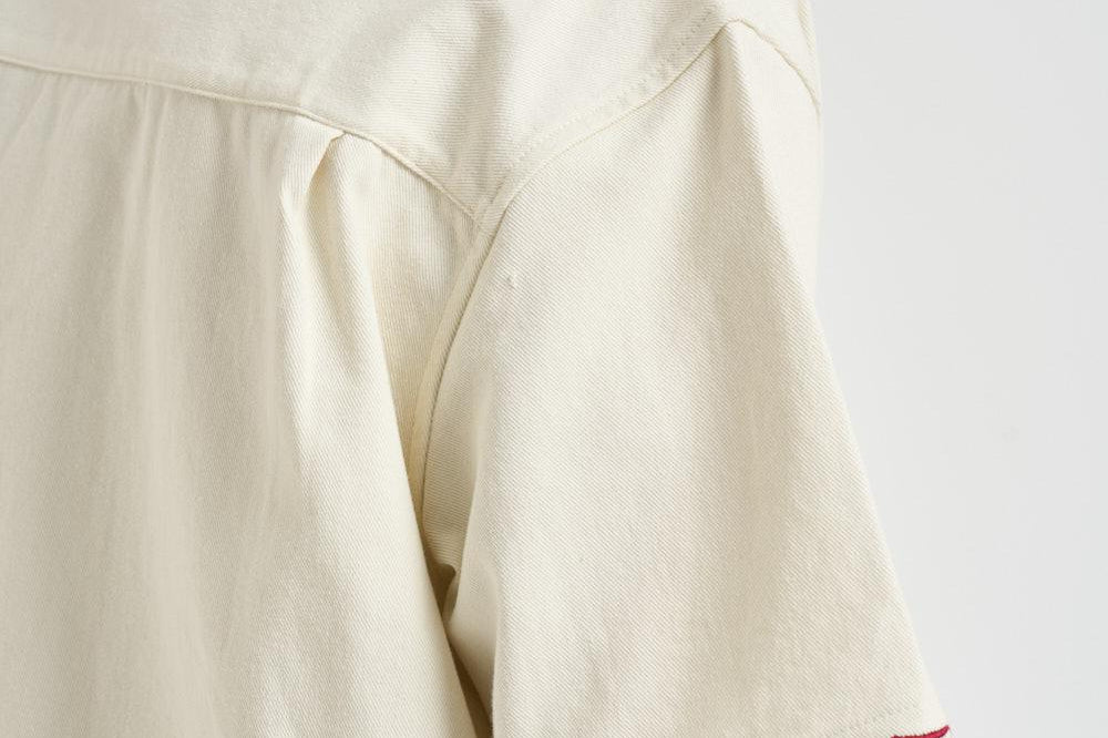 Camicia uomo a maniche corte panna SH227 CO215OW DROLE DE MONSIEUR 