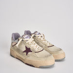 Sneakers uomo Forty2 crema e viola GMF00630 F00795815484 GOLDEN GOOSE 