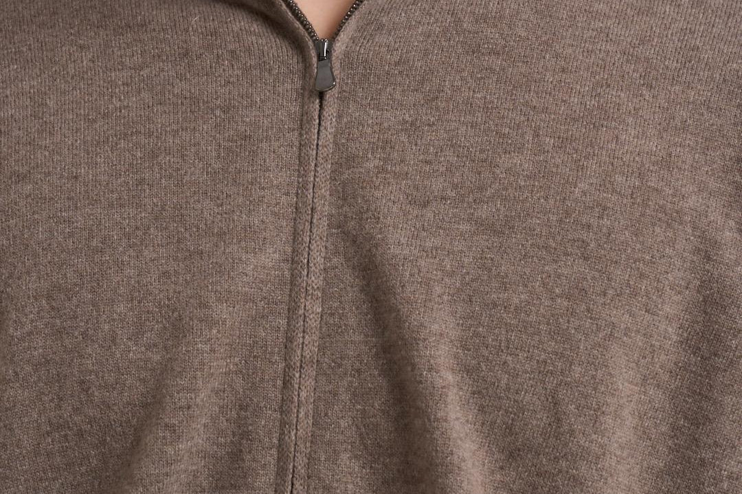 Maglia uomo con zip sabbia FZ1ML WC12R920 FILIPPO DE LAURENTIS 