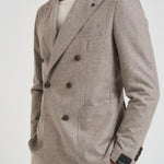 Giacca uomo doppiopetto in lana grigia 1SMC20K 070039T3042 TAGLIATORE 