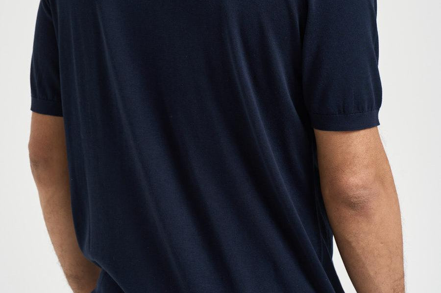 T-shirt uomo girocollo in maglia blu 300421 38 KANGRA 