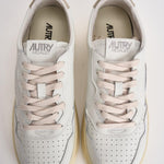 Sneakers uomo Medalist low bianca e tortora AULM LL27 AUTRY 