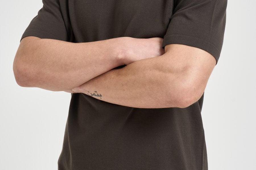 T-shirt uomo girocollo marrone 302821 21 KANGRA 