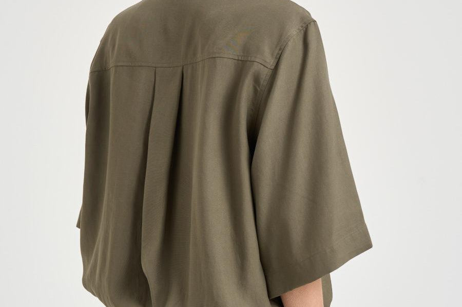 Blusa donna maniche a tre quarti verde militare TYC01 OLIVA NINE IN THE MORNING 