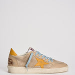 Sneakers uomo Ball Star beige e arancioni GMF00117 F00749515778 GOLDEN GOOSE 
