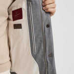 Piumino uomo trapuntato in lana grigio F09MUCX742 27795 MONTECORE 