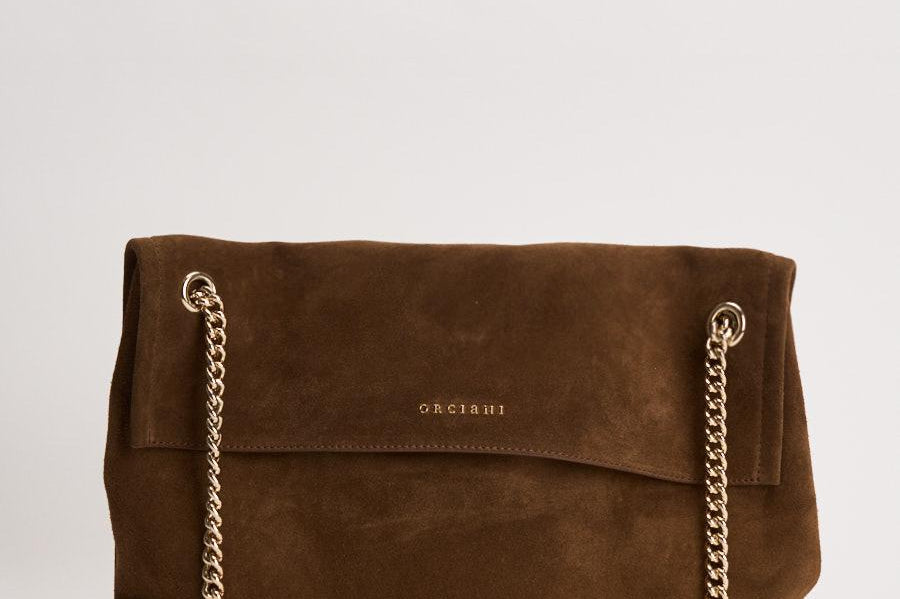 Borsa donna Venus Midi in suede cioccolato B02212 COCOA ORCIANI 