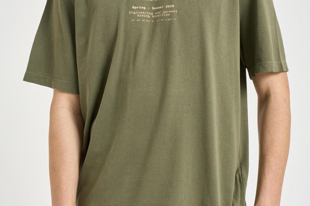 T-shirt uomo con stampa verde 2100001 S0285V005G STONE ISLAND 