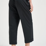 Pantalone donna in popeline nero L6SK86 Y69 LIVIANA CONTI 