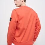 Felpa uomo girocollo arancione 6100044 S0051V008A STONE ISLAND 