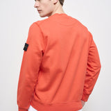 Felpa uomo girocollo arancione 6100044 S0051V008A STONE ISLAND 