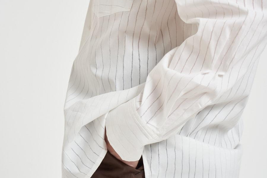Camicia donna a  righe bianca BLUM PORCELAIN IRO 