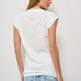 T-shirt donna con stampa bianca 104603 A2DAZ05 PINKO 