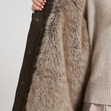 Parka con imbottitura in pelliccia donna S1141 2600266 BAZAR DELUXE 