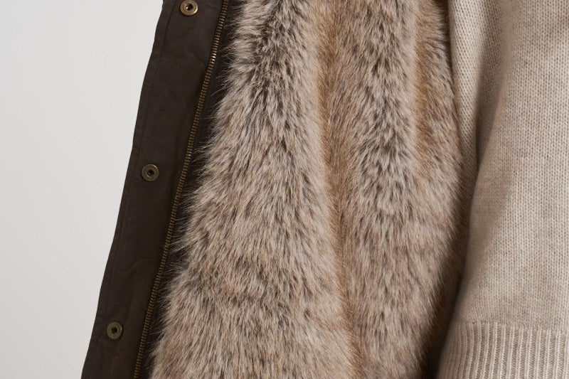 Parka con imbottitura in pelliccia donna S1141 2600266 BAZAR DELUXE 