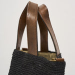 Borsa donna Mirozy in rafia nera MIROZY BLACK IBELIV 