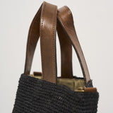 Borsa donna Mirozy in rafia nera MIROZY BLACK IBELIV 