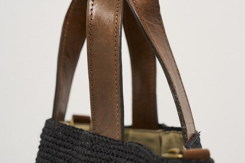 Borsa donna Mirozy in rafia nera MIROZY BLACK IBELIV 