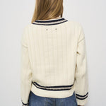 Maglia donna panna GWP02120 P00191211782 GOLDEN GOOSE 
