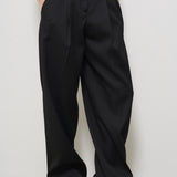 Pantalone donna wide-leg nero GWP01203 P00154690100 GOLDEN GOOSE 