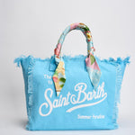 Borsa donna Colette azzurra con foulard VANITYFOULARD 09250L MC2 SAINT BARTH 