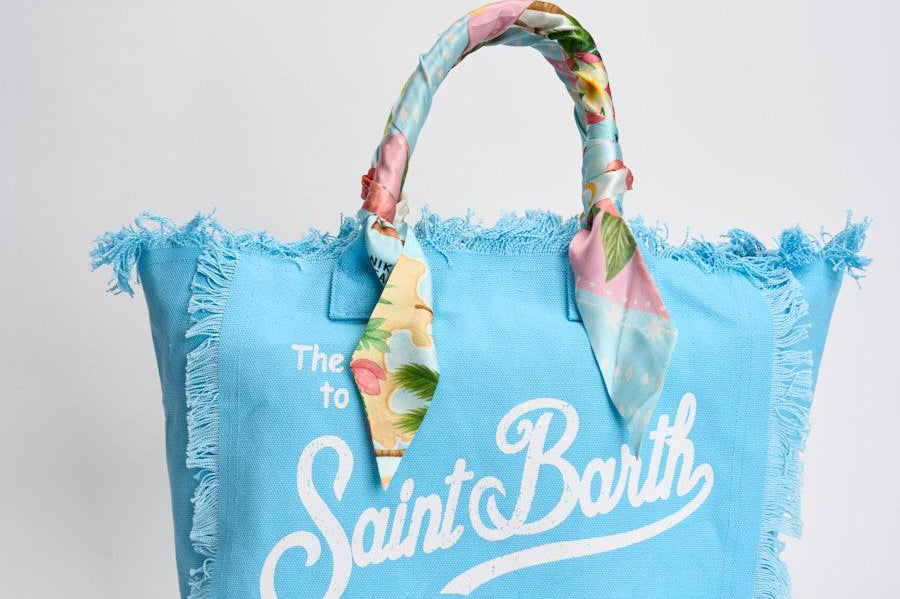 Borsa donna Colette azzurra con foulard VANITYFOULARD 09250L MC2 SAINT BARTH 